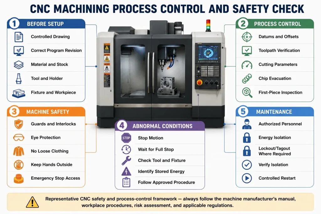 Only trained and authorized personnel should operate or set up CNC equipment.