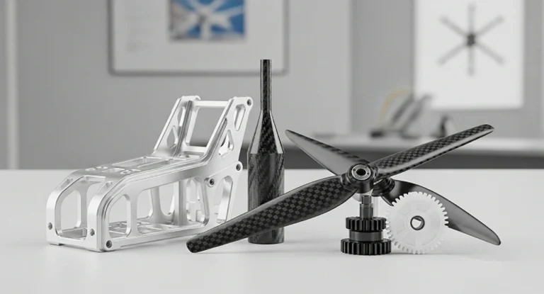 CNC 加工无人机零件的最佳材料: 顶部 5 强度选项, 重量 & 表现