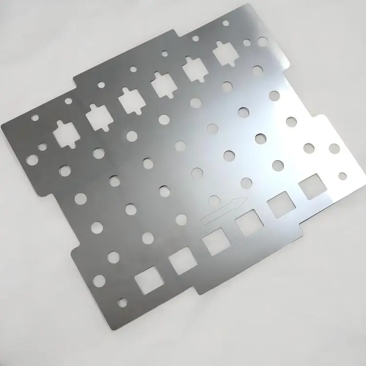 Precision thin-wall aluminum interface plate for smart Bluetooth speakers with multi-hole alignment.