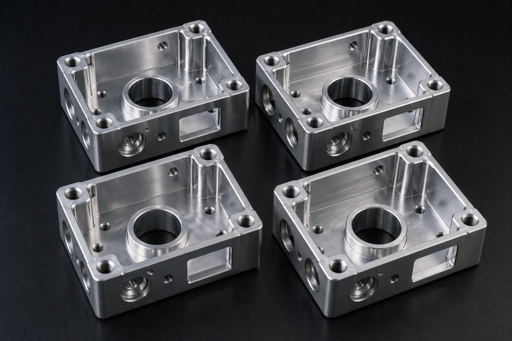 finished CNC machined precision aluminum electronic housings with smooth Ra 0.8 表面饰面