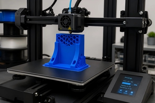 FDM 3D 打印机生产具有可见层线的定制功能原型零件, 支撑结构, 和轻质的内部几何结构.