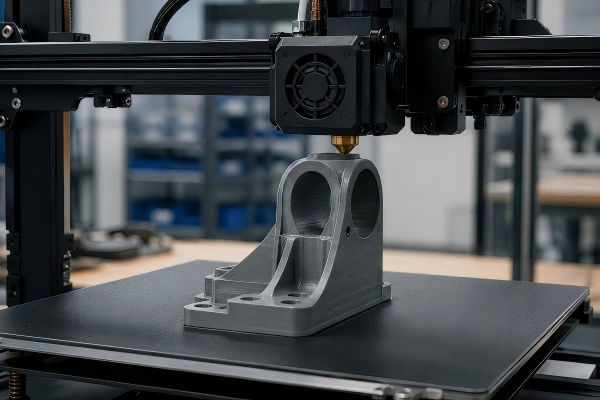 FDM 3D 打印机可生产具有可见逐层沉积和支撑结构特征的功能性塑料原型零件.
