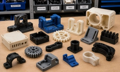 用于小批量生产的 FDM 3D 打印功能部件，包括外壳, 括号, 固定装置, 齿轮, 剪辑, 并测试具有可见层线的组件.