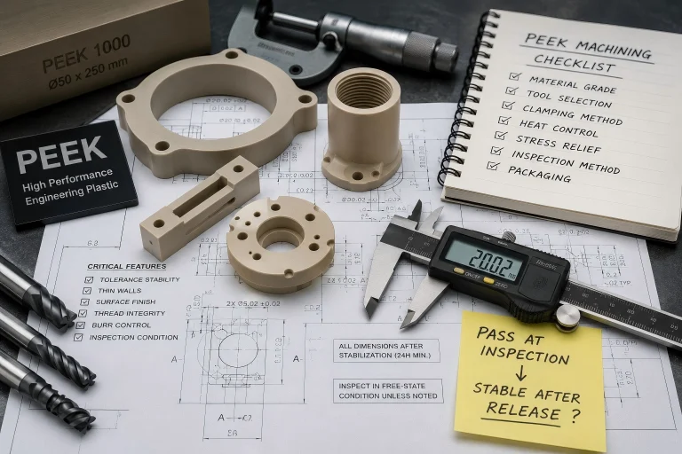 PEEK 零件加工: 为什么 CNC 加工后公差会发生漂移