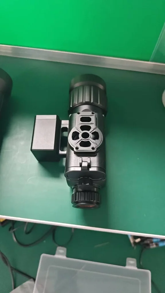 Thermal imaging instrument assembled with CNC machined engineering plastic housing components.