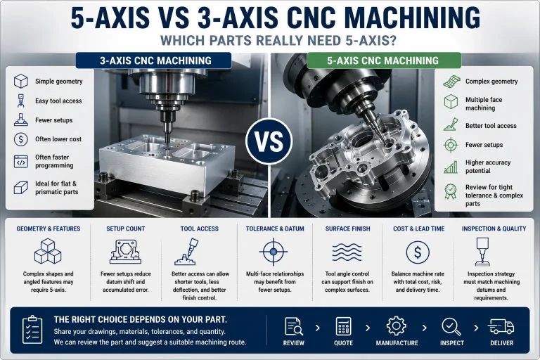 5-一轴与三轴 CNC 加工: 哪些零件真正需要 5 轴?